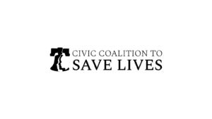 Civic Coalition To Save Lives logo all in black