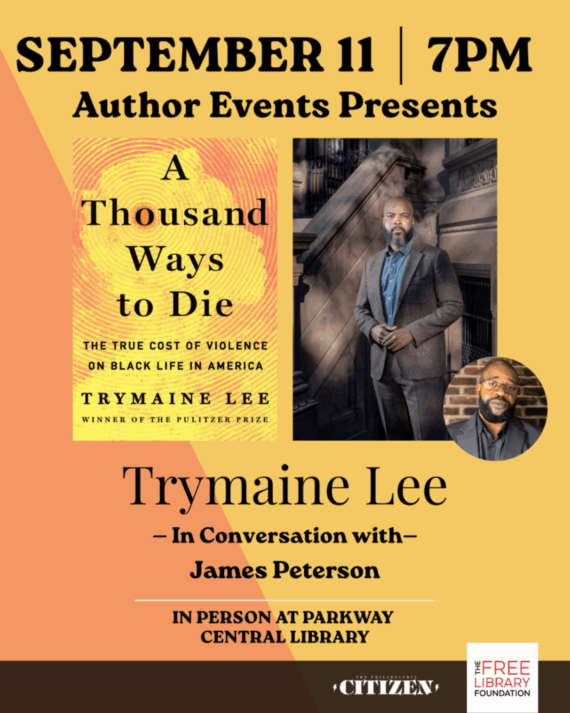 A Thousand Ways to Die book cover and author Trymaine Lee image.