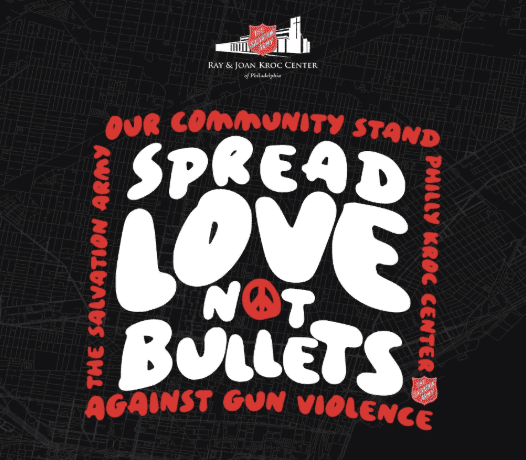Spread Love Not Bullets logo